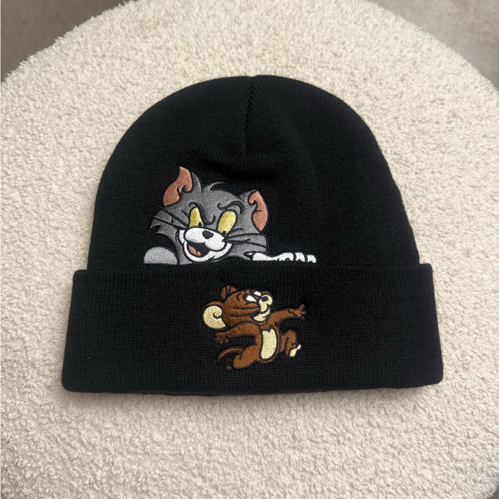 Supreme Black Cartoon Beanie